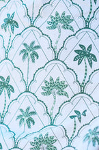 White Palm Tree Cotton Shift Mini Dress UK12 - boudoirbythesea