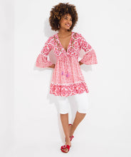 Pretty In Pink Printed Cotton Tunic UK10 - boudoirbythesea