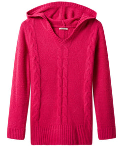 Hooded Cable Knit Jumper - boudoirbythesea