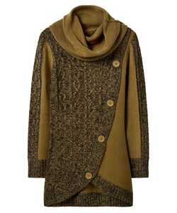 Curiously Cosy Roll Neck Jumper Khaki - boudoirbythesea