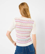 Floral Short Sleeve Jumper UK12 - boudoirbythesea