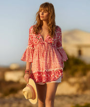Pretty In Pink Printed Cotton Tunic UK10 - boudoirbythesea