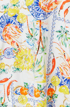 White Mediterranean Print Cotton Mini Sun Dress - boudoirbythesea