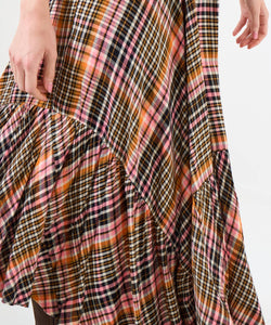 Romantic Check Dippy Hem Skirt - boudoirbythesea