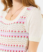 Floral Short Sleeve Jumper UK12 - boudoirbythesea