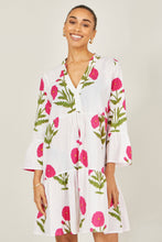 White Cotton Floral Tunic - boudoirbythesea