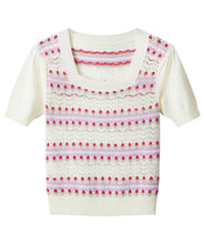 Floral Short Sleeve Jumper UK12 - boudoirbythesea