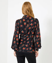 Heart Print Georgette Blouse With Cami - boudoirbythesea