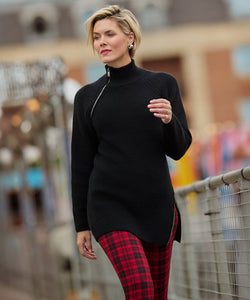 Longline Zip Detail Jumper - boudoirbythesea