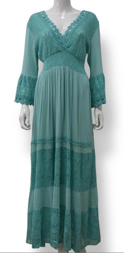 Maxi Dress in Turquoise Green - boudoirbythesea