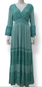 Maxi Dress in Turquoise Green boudoirbythesea Maxi Dress in Turquoise Green boudoirbythesea