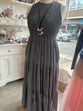Grey stripe cotton dress
