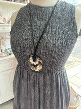 Grey stripe cotton dress