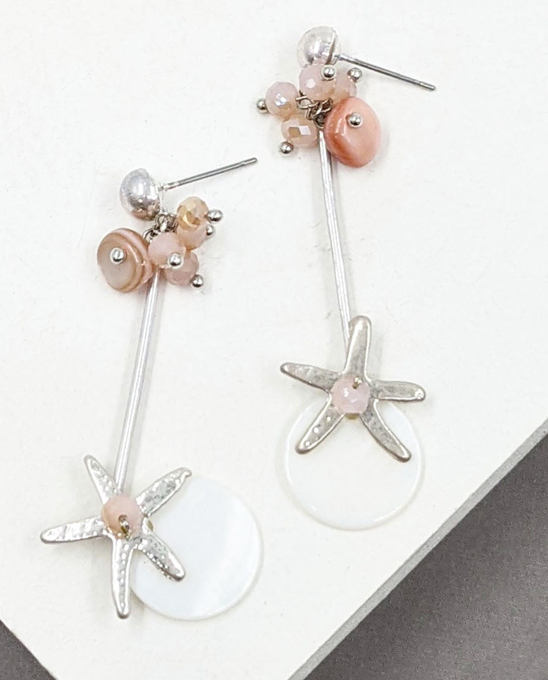 Star fish drop earrings - boudoirbythesea