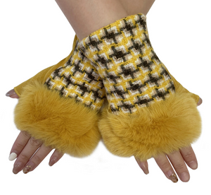 Fingerless Gloves Grey or Mustard - boudoirbythesea