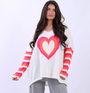 Heart Knit Oversized 2 colours available - boudoirbythesea
