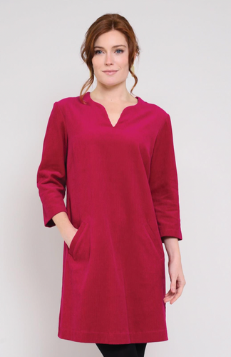 Nomads Cord Dress Crimson - boudoirbythesea