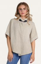 Clasp Detail Knitted Cape Cardigan 2 colours