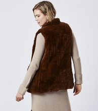Chocolate Hand knitted gilet