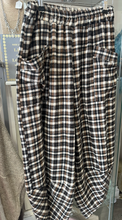 Gingham Sand / Brown Brushed Trousers