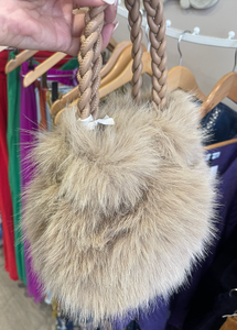 Faux Fur Balloon Bag Range of Colours - boudoirbythesea