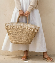 Tassell trim beach bag - boudoirbythesea