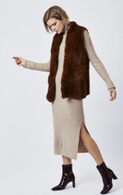 Chocolate Hand knitted gilet