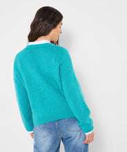 V- Neck Cardigan in turquoise - boudoirbythesea
