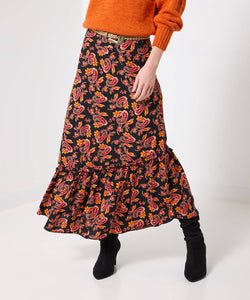 Perfect Paisley Asymmetric Midi Skirt - boudoirbythesea