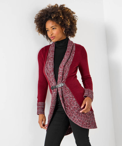 Cosy Berry Buckle Cardigan - boudoirbythesea