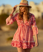 Pretty In Pink Printed Cotton Tunic UK10 - boudoirbythesea