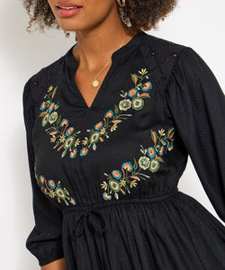 Embroidered Tunic Dress - boudoirbythesea