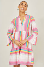 Multicolour Cotton Stripe Tunic UK12 - boudoirbythesea