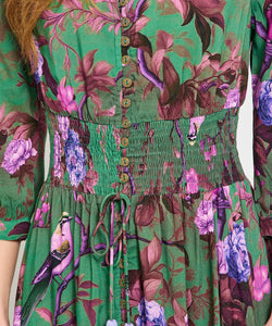 Beautiful Bird Print Maxi Dress - boudoirbythesea
