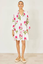 White Cotton Floral Tunic - boudoirbythesea