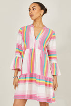 Multicolour Cotton Stripe Tunic UK12 - boudoirbythesea