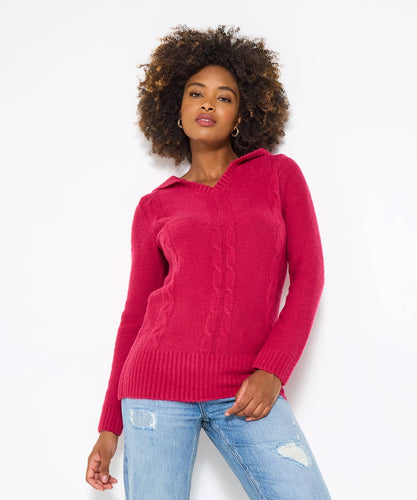 Hooded Cable Knit Jumper - boudoirbythesea