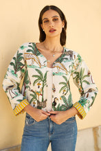 White Animal Reversible Cotton Quilted Jacket - boudoirbythesea