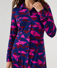 Estelle Geo Print Jersey Shirt Dress - boudoirbythesea