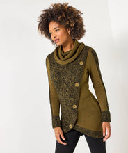 Curiously Cosy Roll Neck Jumper Khaki - boudoirbythesea