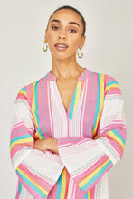 Multicolour Cotton Stripe Tunic UK12 - boudoirbythesea