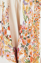 Yumi Ivory Viscose Floral Border Kimono With Tie Belt - boudoirbythesea